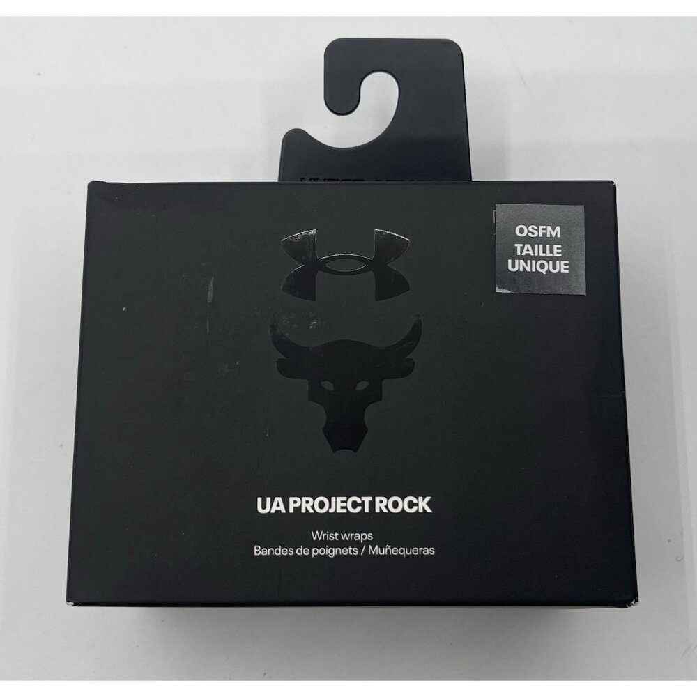 Under Armour Project Rock Wrist Wraps Training‎ Lifting Unisex One Size Black